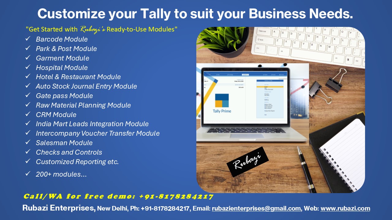Customize your Tally